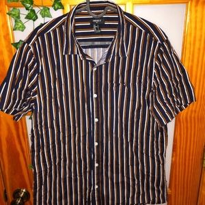 Striped Short Sleeved Button Down